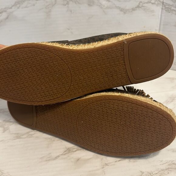 MICHAEL Michael Kors Lolita leather PomPom espadrille flats size 10 M - Picture 9 of 12